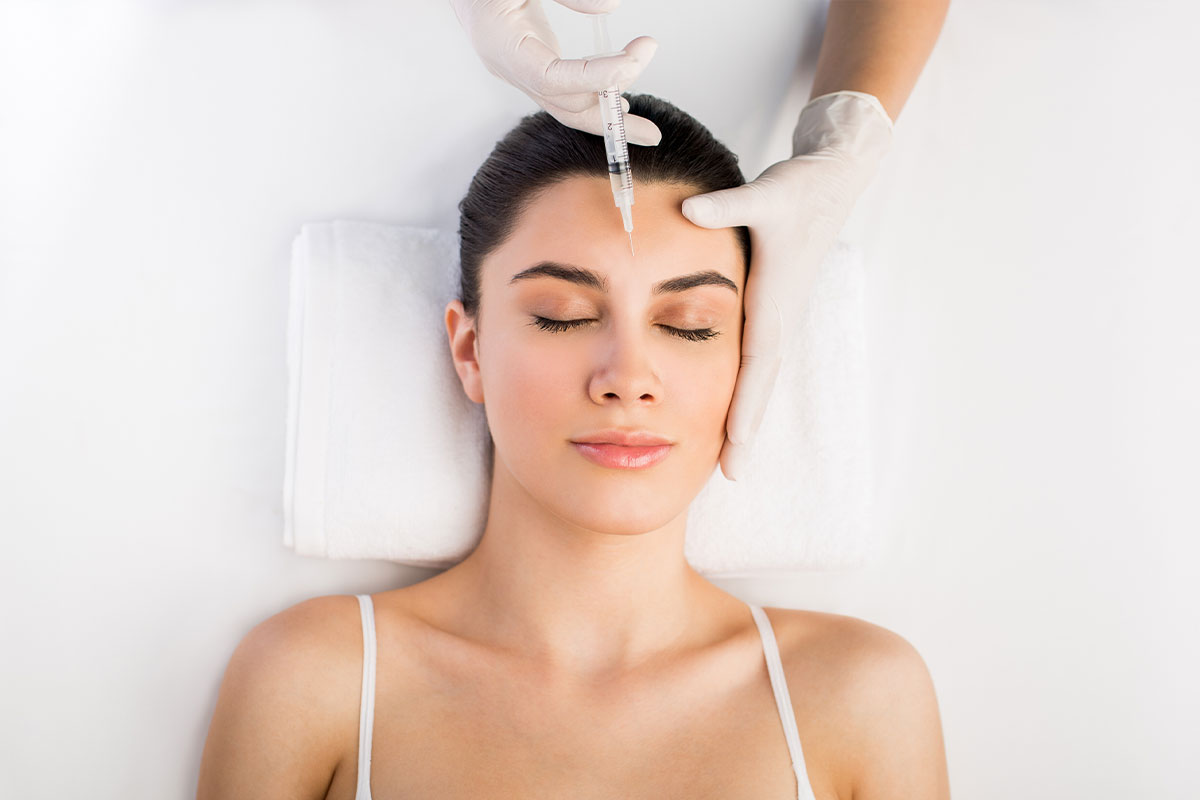 Woman getting Botox in Sarasota, FL.