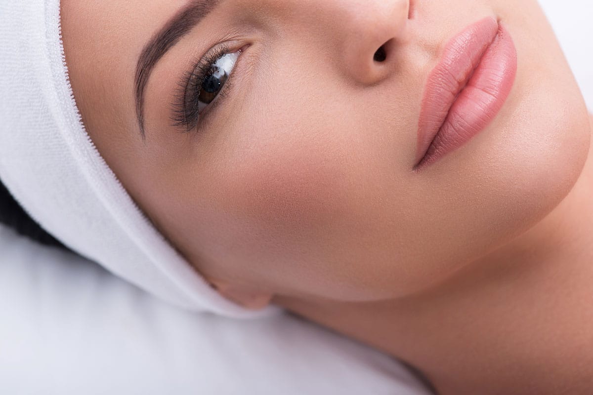 Beautiful woman after getting lip filler in sarasota